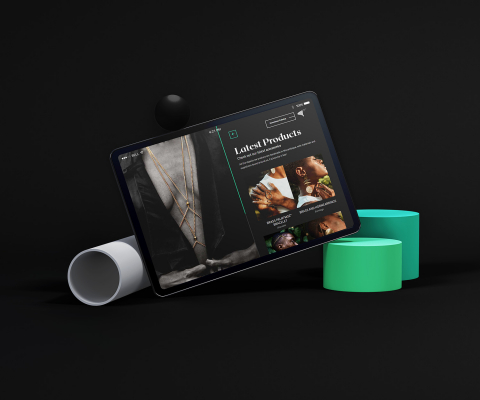 Landscape Tablet Device Scene Presentation Mockup